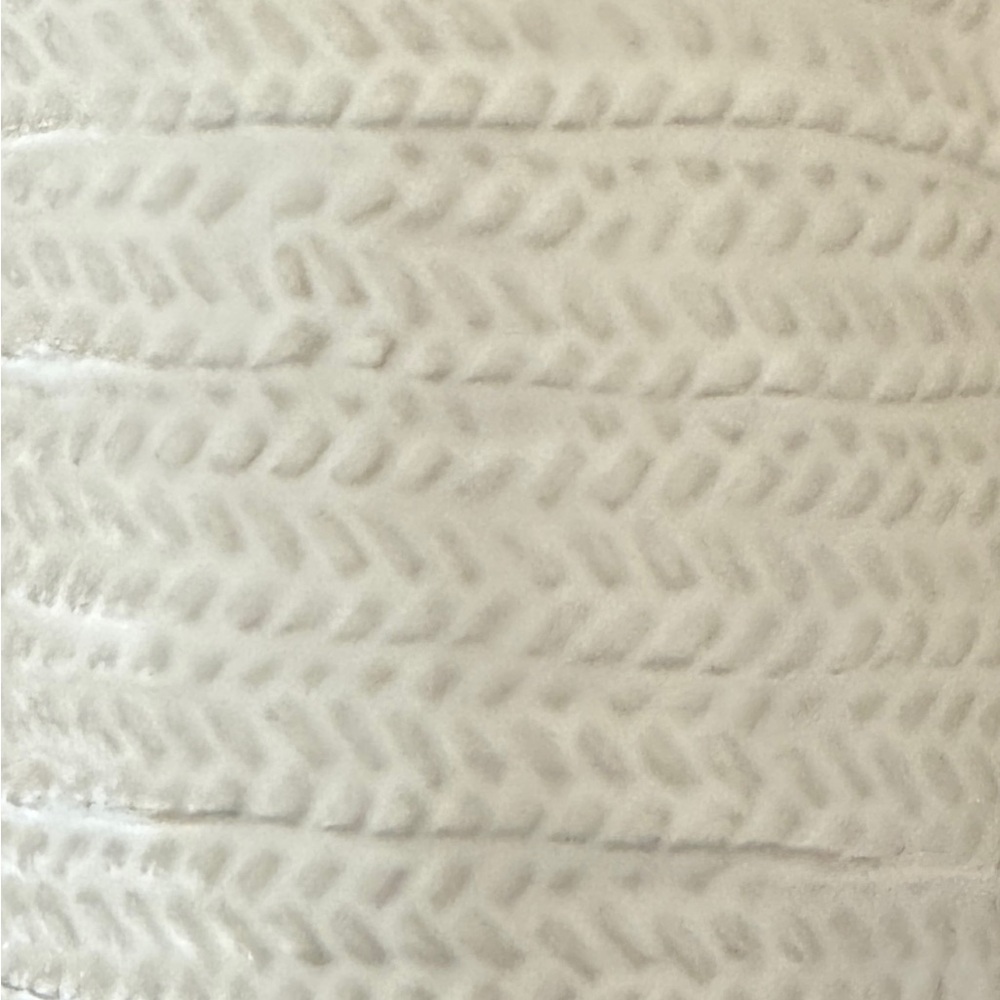 Crate&Barrel White Textured Ceramic Planter - Picture 5 of 5